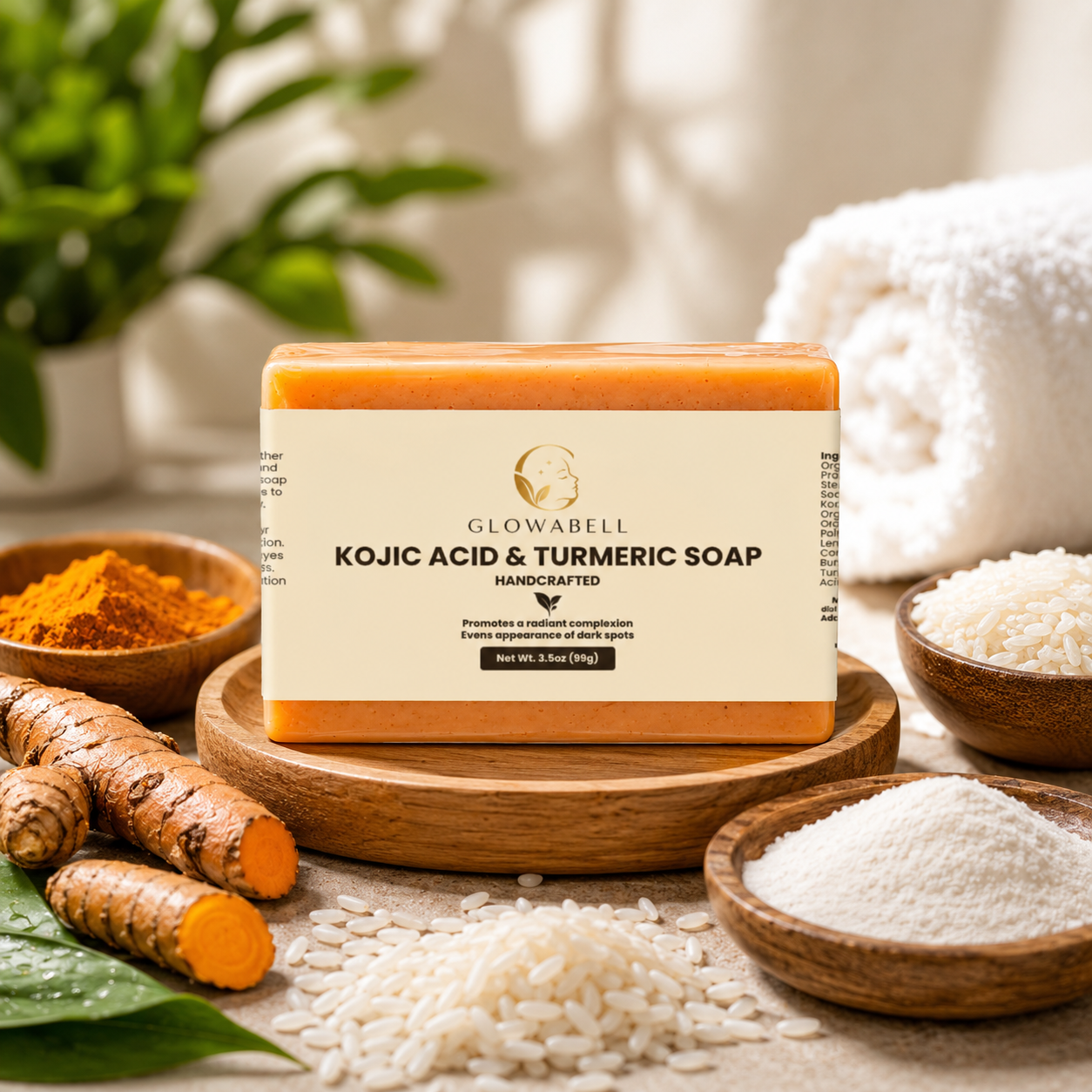 Glowabell Kojic Acid & Turmeric Soap