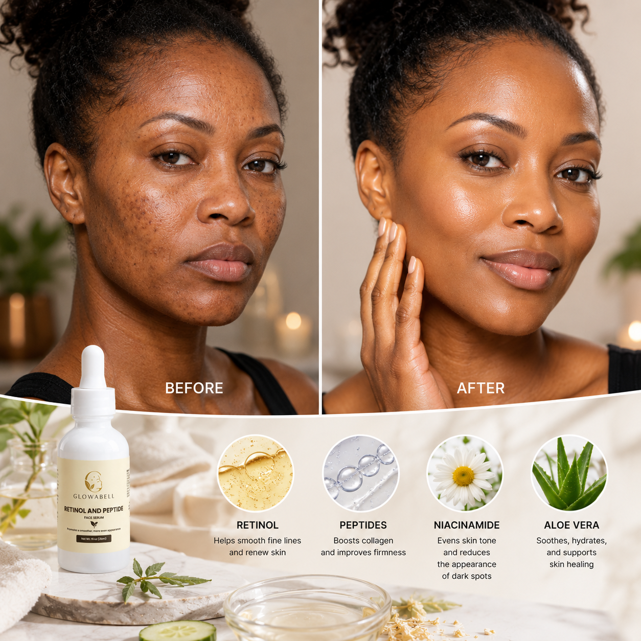 Retinol and Peptide Face Serum